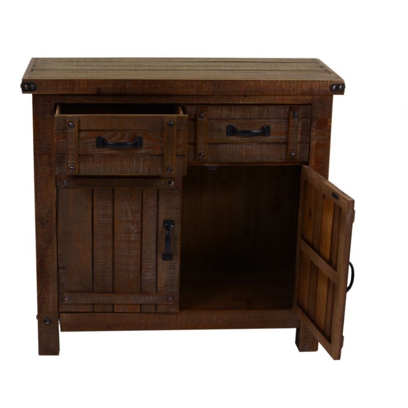 Mobile da soggiorno con 2 cassetti 2 ante noce country 85x36xh.80 cm