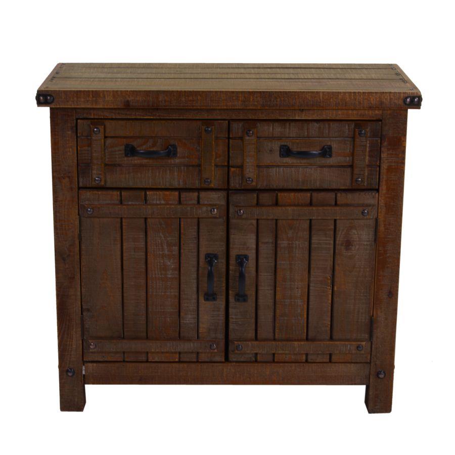 Mobile da soggiorno con 2 cassetti 2 ante noce country 85x36xh.80 cm