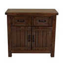 Mobile da soggiorno con 2 cassetti 2 ante noce country 85x36xh.80 cm