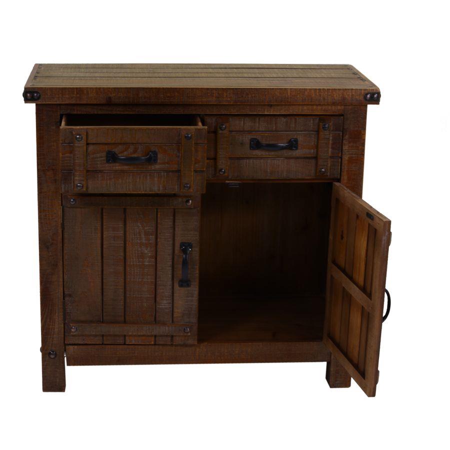 Mobile da soggiorno con 2 cassetti 2 ante noce country 85x36xh.80 cm