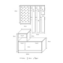 Mobile guardaroba da ingresso bianco e rovere sonoma 100x25xh.180 cm