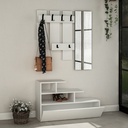 Mobile ingresso Vesty bianco con scarpiera e specchio  100x30x122 cm