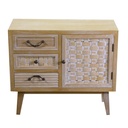 Mobile legno naturale 1 anta + 3 cassetti cm 30 x 70 x h 60