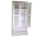 Mobile lubecca vetrina 2 ante+2 cassetti cm 82,5x35,5h180