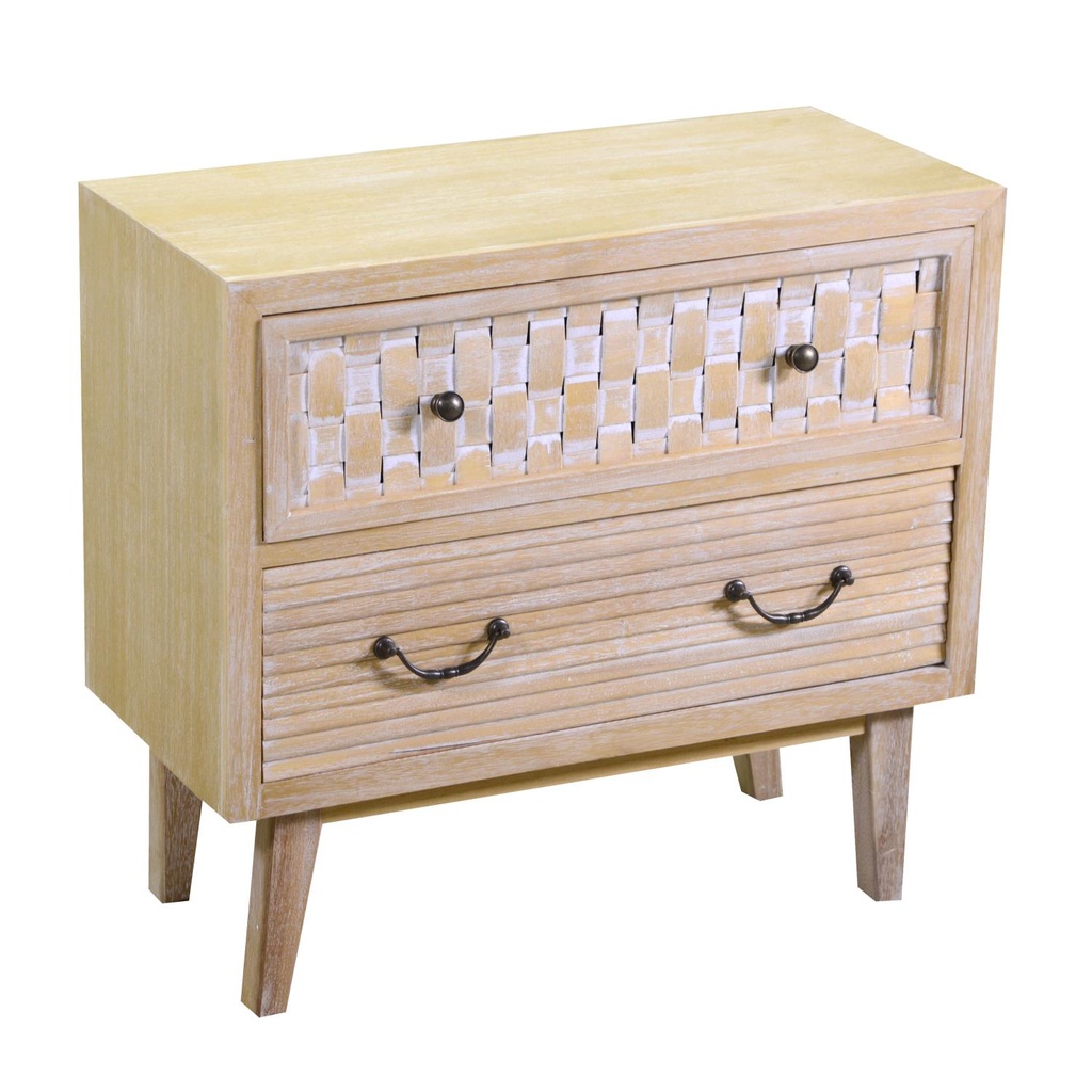 Ljubljana furniture 2 natural drawers cm65x30h60