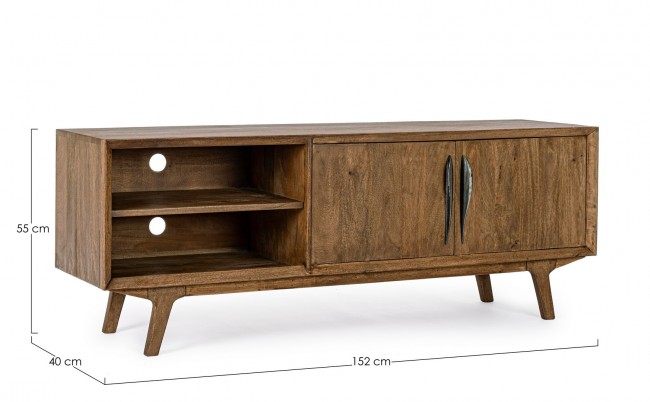 Mobile porta tv 2 ante in legno stile vintage