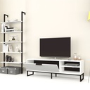 Mobile porta tv con libreria 5 mensole bianco  70x30xh.180 cm