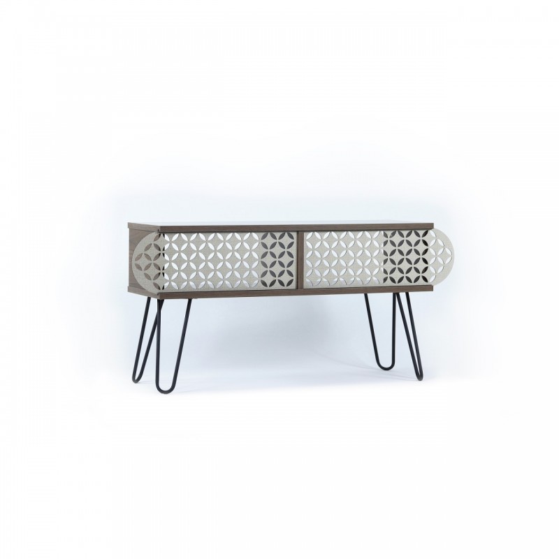 Mobile porta tv noce nero industrial urban cm cm 106 x 30 x 48 h