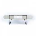 Mobile porta tv noce nero industrial urban cm cm 106 x 30 x 48 h