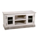Provençal TV cabinet with glass door + 2 shelves cm114x44h54