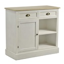 Mobile shabby bianco 2 cassetti + 1 anta + 2 ripiani cm 40 x 90 x h 84