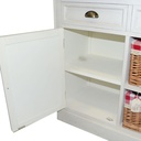 Mobile shabby bianco 2 cassetti + 1 anta + 2 ripiani cm 40 x 90 x h 84