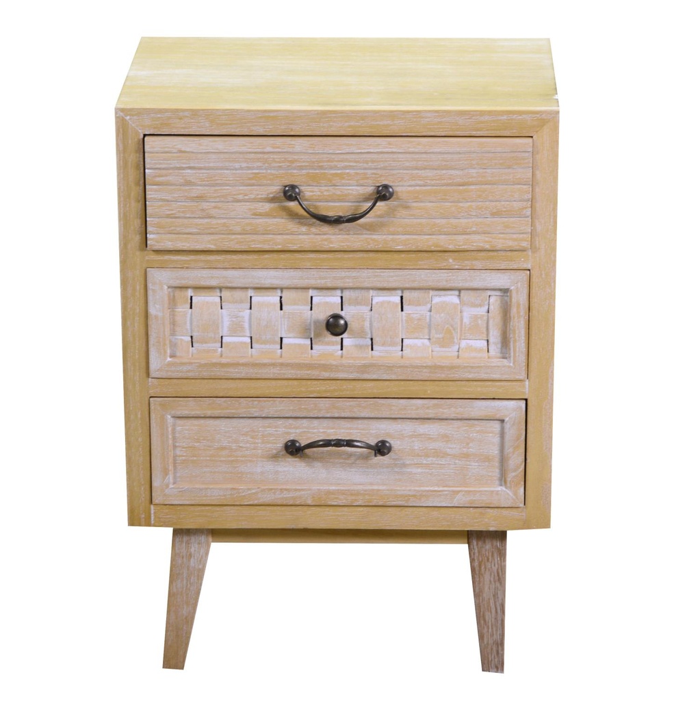 Mobile soggiorno 3 cassetti naturale 44,5x30x63,5h cm