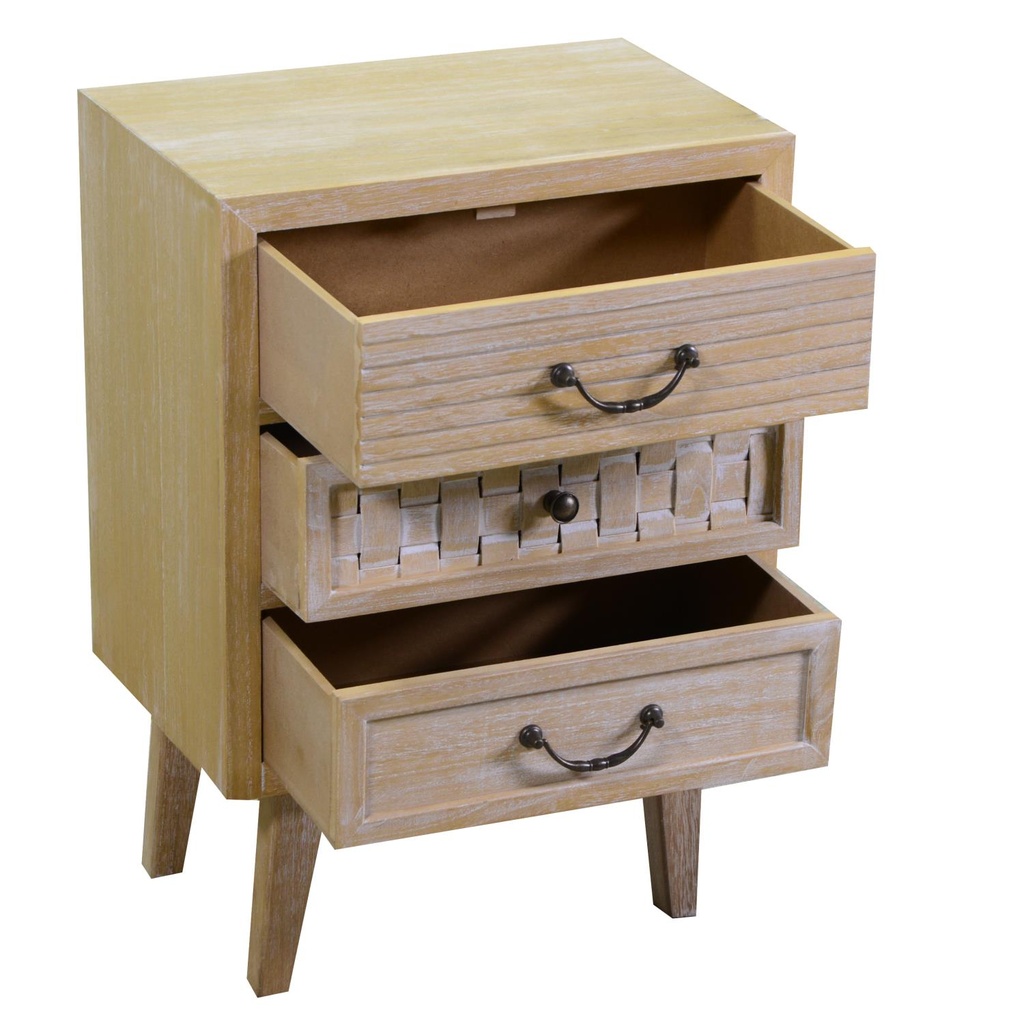 Mobile soggiorno 3 cassetti naturale 44,5x30x63,5h cm