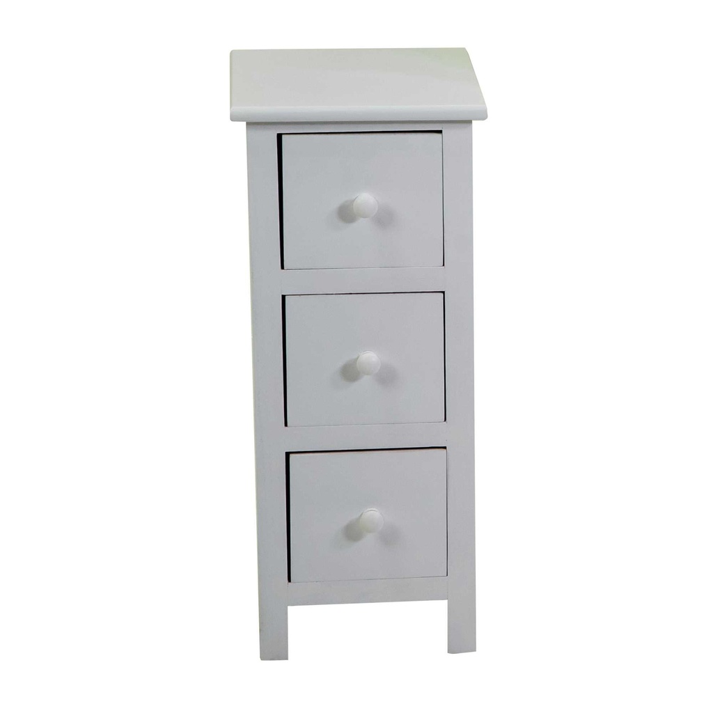 Mobiletto Eleonora bianco 3 cassetti cm 25x28h58