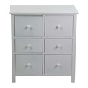 Mobiletto Eleonora bianco 3+3 cassetti cm 60x30h65