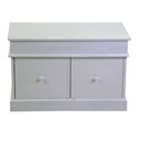 Mobiletto Eleonora cassapanca bianco 2 cassetti cm 70x35h45