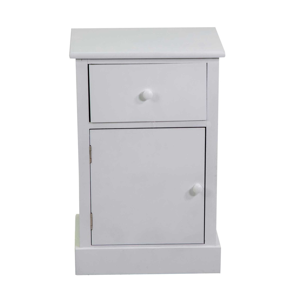 Mobiletto Eleonora cassettiera bianco 1anta + 1 cassetto cm 38x28h58