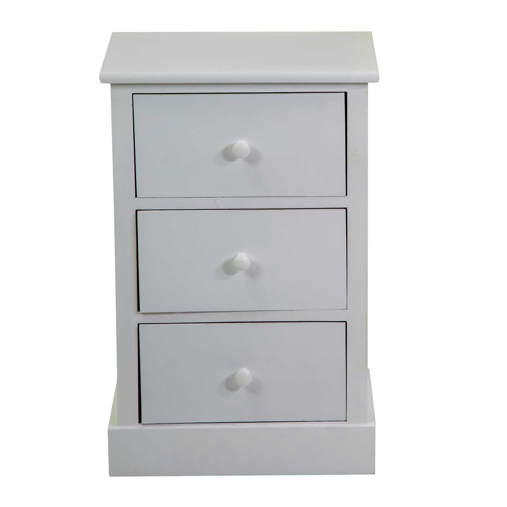 Mobiletto Eleonora cassettiera bianco 3cassetti cm 38x28h58