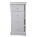 Mobiletto Eleonora cassettiera bianco 4cassetti cm 38x28h75