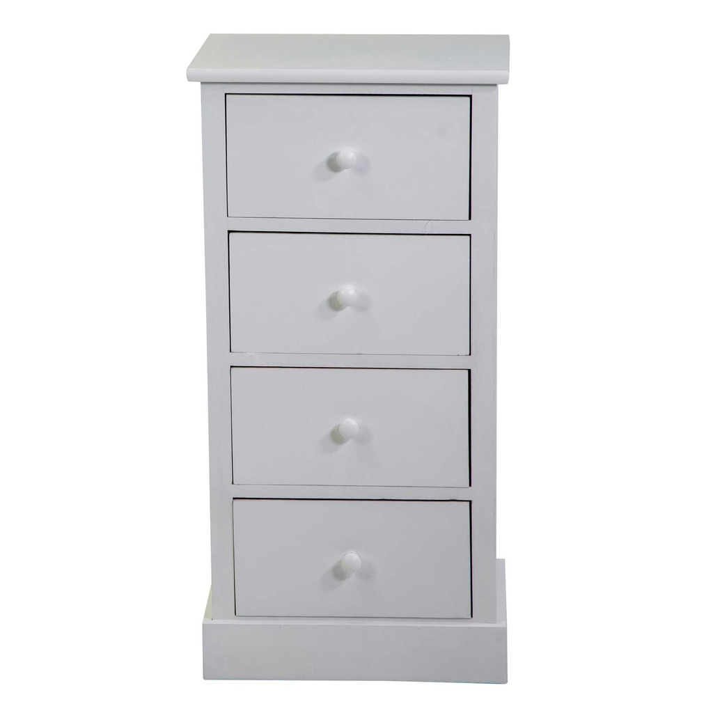 Mobiletto Eleonora cassettiera bianco 4cassetti cm 38x28h75