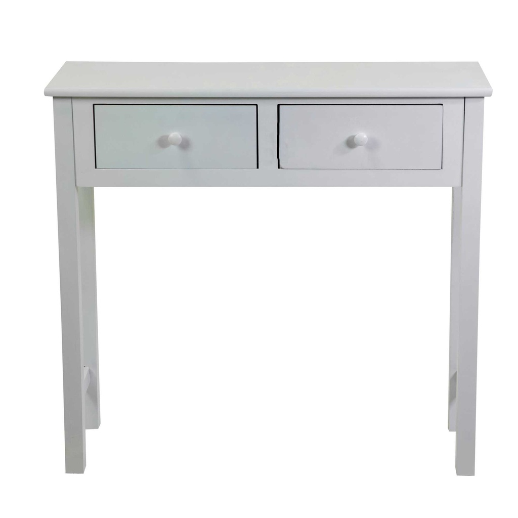 Mobiletto Eleonora consolle bianco 2 cassetti cm 80x30h74