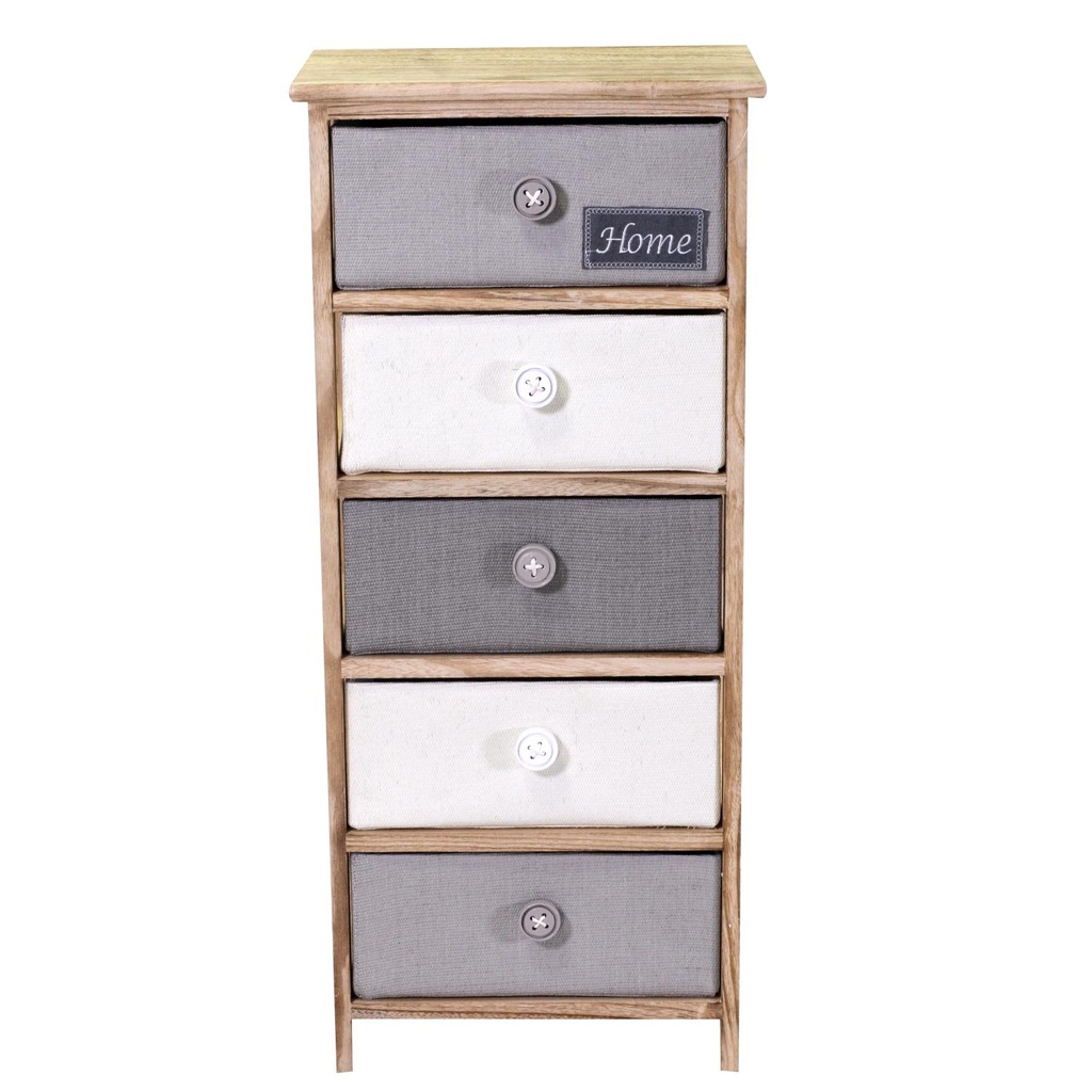 Cassettiera Brenda bottone 5 cassetti cm40x29xh90