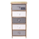 Cassettiera Brenda bottone 5 cassetti cm40x29xh90