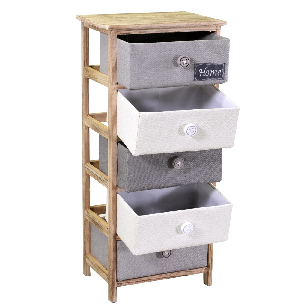 Cassettiera Brenda bottone 5 cassetti cm40x29xh90