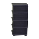 Mobiletto cassettiera 4 cassetti antracite cm 43x36,8h89,4