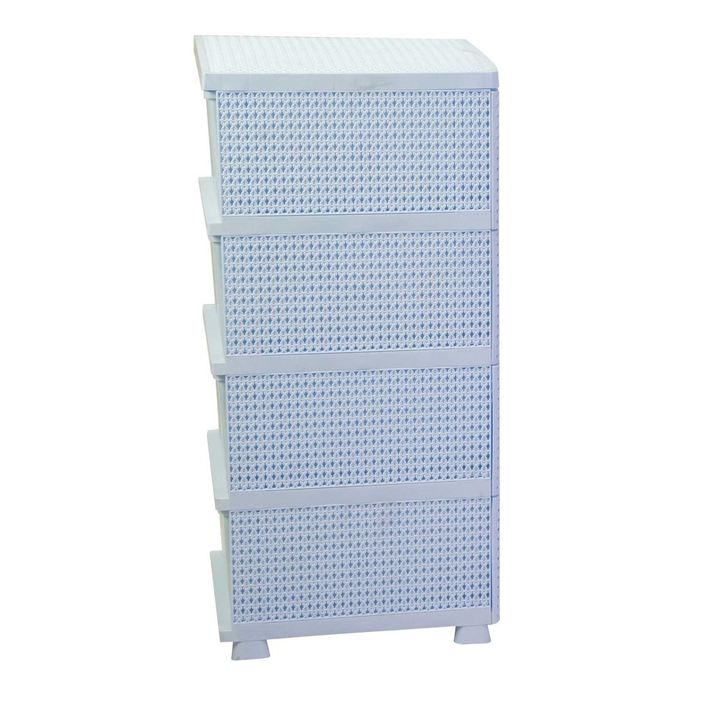 Mobiletto cassettiera 4 cassetti biancocm 43x36,8h89,4