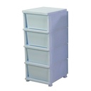 Mobiletto cassettiera 4 cassetti biancocm 43x36,8h89,4