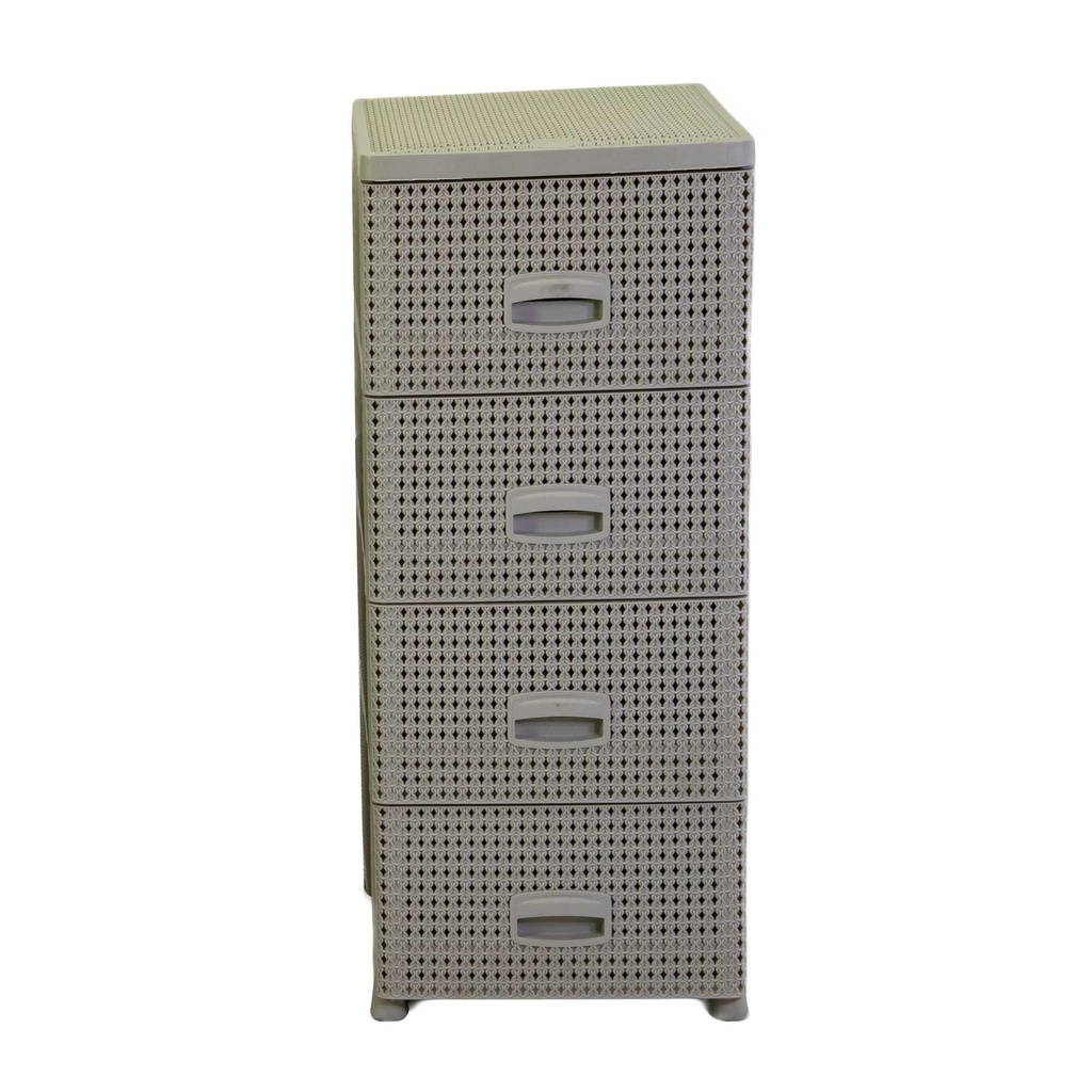 Mobiletto cassettiera 4 cassetti crema cm 43x36,8h89,4