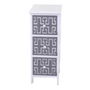 Mobiletto gianna cassettiera bianco grigio 3 cassetti cm26x32h63