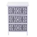 Mobiletto gianna cassettiera bianco grigio 3 cassetti cm40x29h58