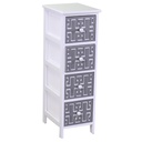 Gianna chest of drawers white gray 4 drawers cm26x32h81