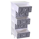 Mobile cassettiera bianco grigio 5 cassetti 40x29x90h cm