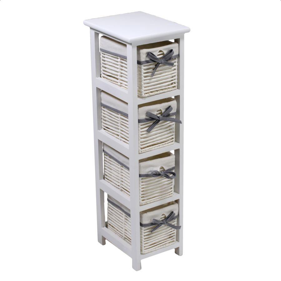 Hilary chest of drawers white 4 drawers cm22x28h81