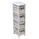 Hilary chest of drawers white 4 drawers cm22x28h81