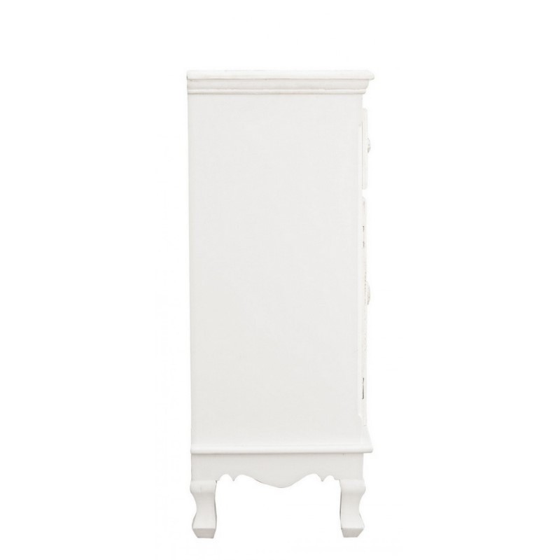 Mobiletto in MDF due ante un cassetto Bianco CLORINE 60x30x h78 cm