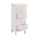 Mobiletto in legno Norimberga 4 cassetti crema