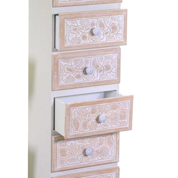 Mobiletto legno andorra 6 cassetti cm29x23h95