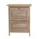 Mobiletto legno cassettiera naturale rettangolare  cm 39 x 27,5 x h50