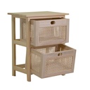 Mobiletto legno cassettiera naturale rettangolare  cm 39 x 27,5 x h50