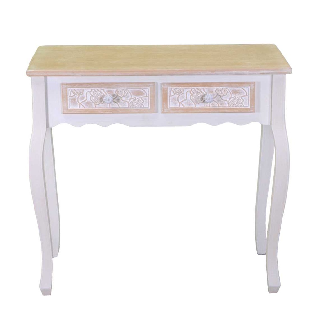 Mobiletto legno console andorra 2 cassetti cm80x40h74