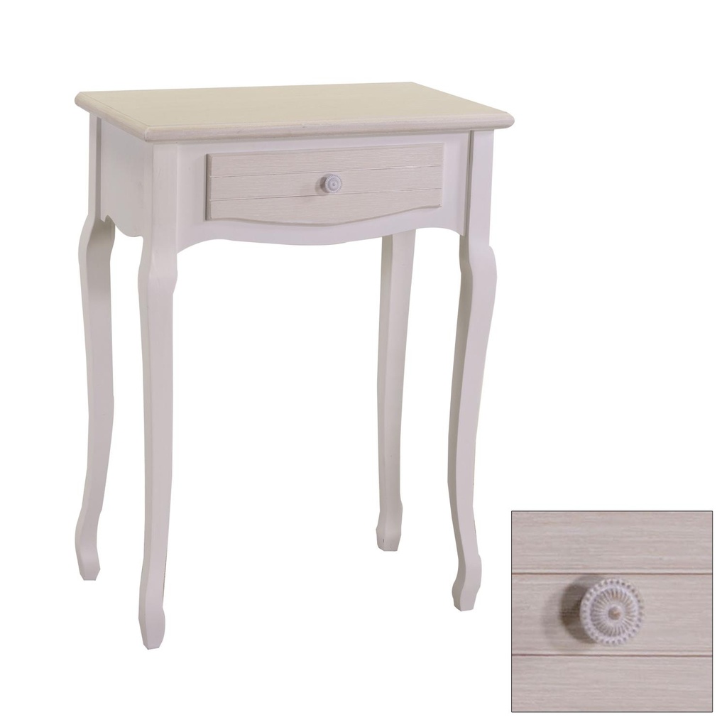 Nuremberg console wooden cabinet 1 cream drawer cm60x34h78