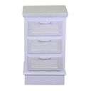 Mobiletto legno liverpool 3 cassetti bianco cm37x30h64