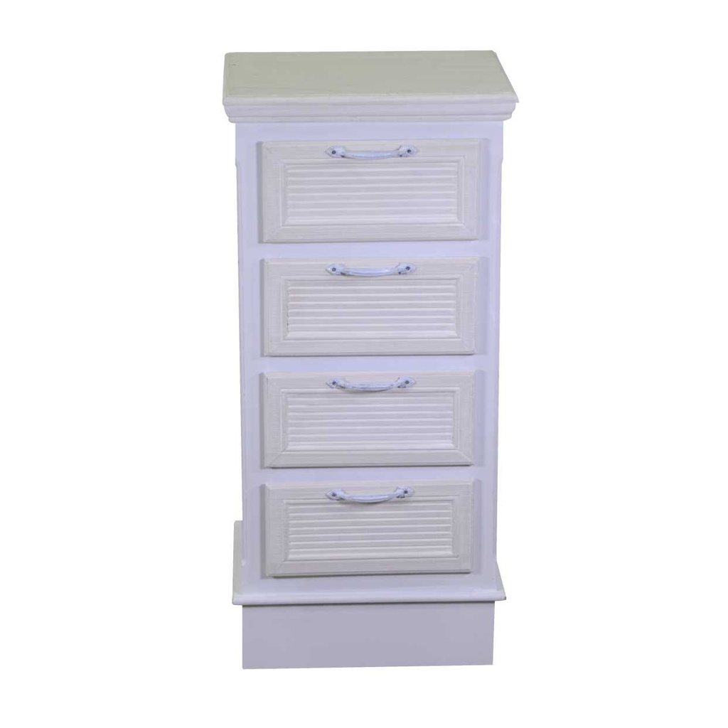 Mobiletto legno liverpool 4 cassetti bianco cm37x30h79.5
