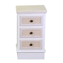 Mobiletto legno losanna 3 cassetti crema cm37x30h64