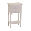 Nuremberg wooden cabinet 2 drawers +1 cream top cm37x26h70